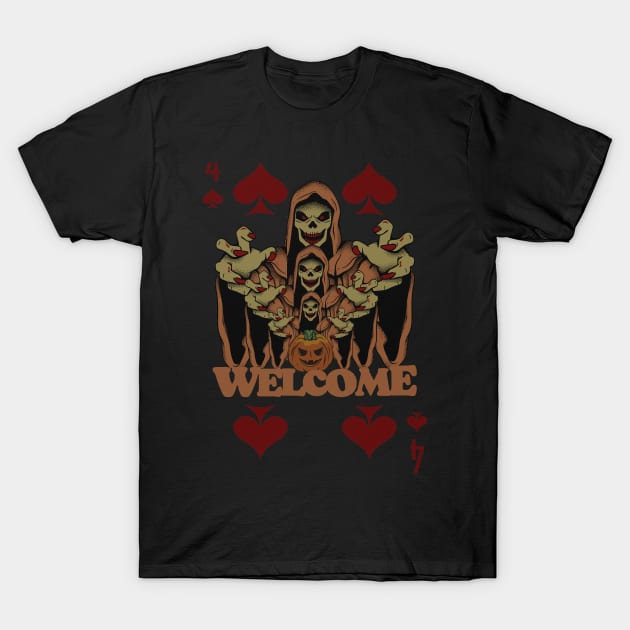 playing cards in halloween 2022 T-Shirt by funnyd